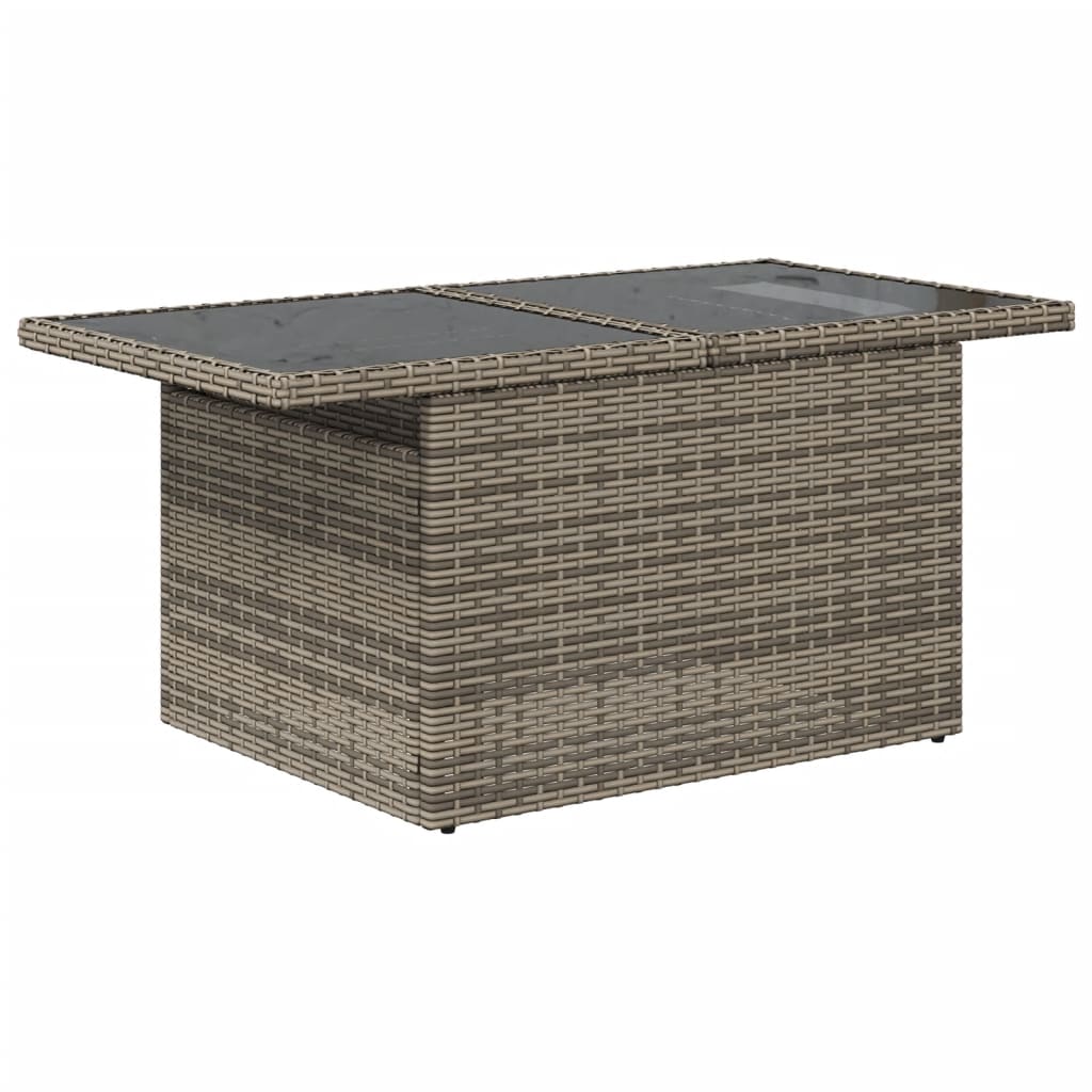 8-delige tuinbankset met kussens, grijs polyrotan is nu te koop bij PeponiXL, paradijselijk wonen!