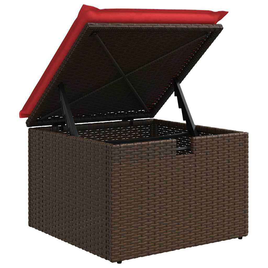 7-delige tuinbankset met kussens, bruin polyrotan is nu te koop bij PeponiXL, paradijselijk wonen!