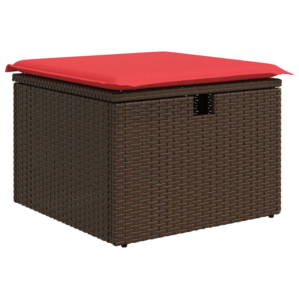 8-delige tuinbankset met kussens, bruin polyrotan is nu te koop bij PeponiXL, paradijselijk wonen!