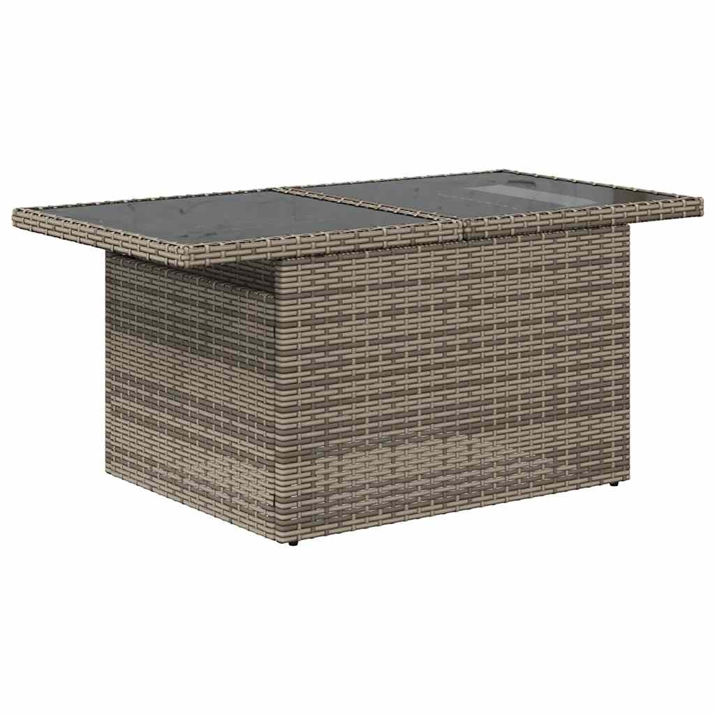 11-delige tuinbankset met kussens, grijs polyrotan is nu te koop bij PeponiXL, paradijselijk wonen!
