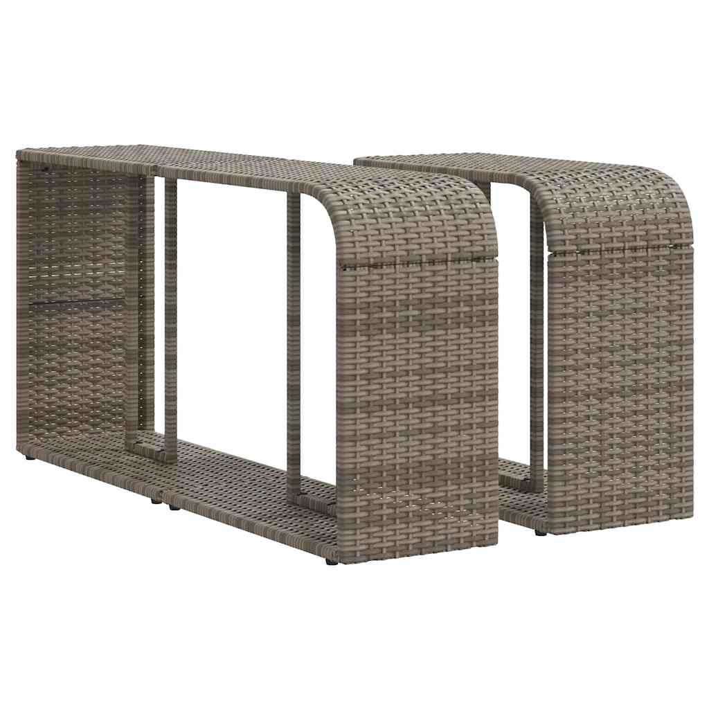 11-delige tuinbankset met kussens, grijs polyrotan is nu te koop bij PeponiXL, paradijselijk wonen!