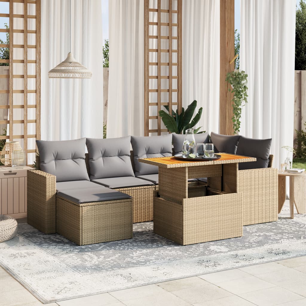 11-delige Loungeset met kussens poly rattan grijs is nu te koop bij PeponiXL, paradijselijk wonen!