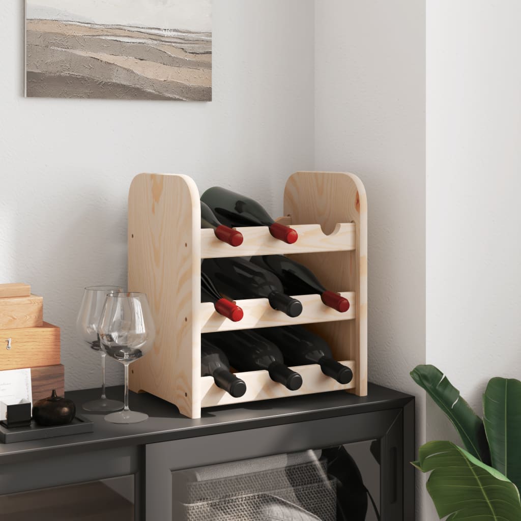 Wijnrek 33x25x37 cm massief grenenhout is nu te koop bij PeponiXL, paradijselijk wonen!
