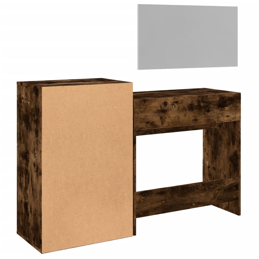 3-delige Kaptafelset bewerkt hout gerookt eikenkleurig is nu te koop bij PeponiXL, paradijselijk wonen!