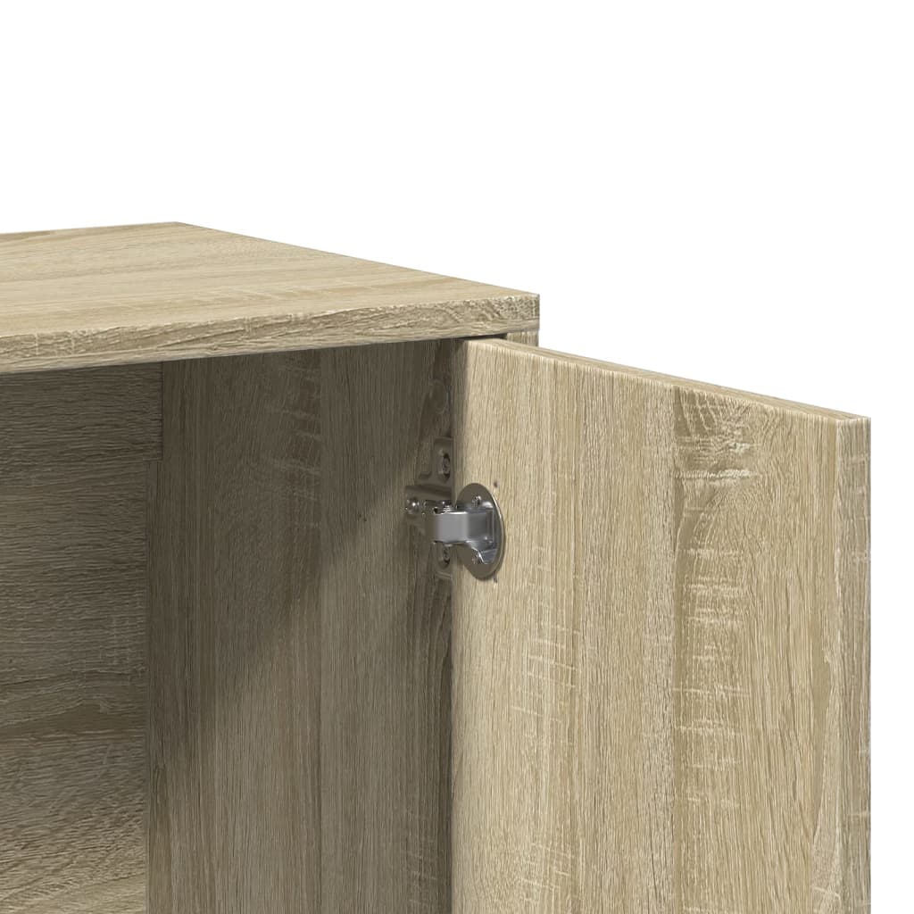Dressoirs 2 st 60x31x70 cm bewerkt hout sonoma eikenkleurig is nu te koop bij PeponiXL, paradijselijk wonen!