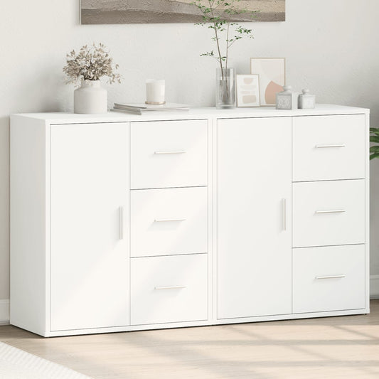 Dressoirs 2 st 60x31x70 cm bewerkt hout wit is nu te koop bij PeponiXL, paradijselijk wonen!