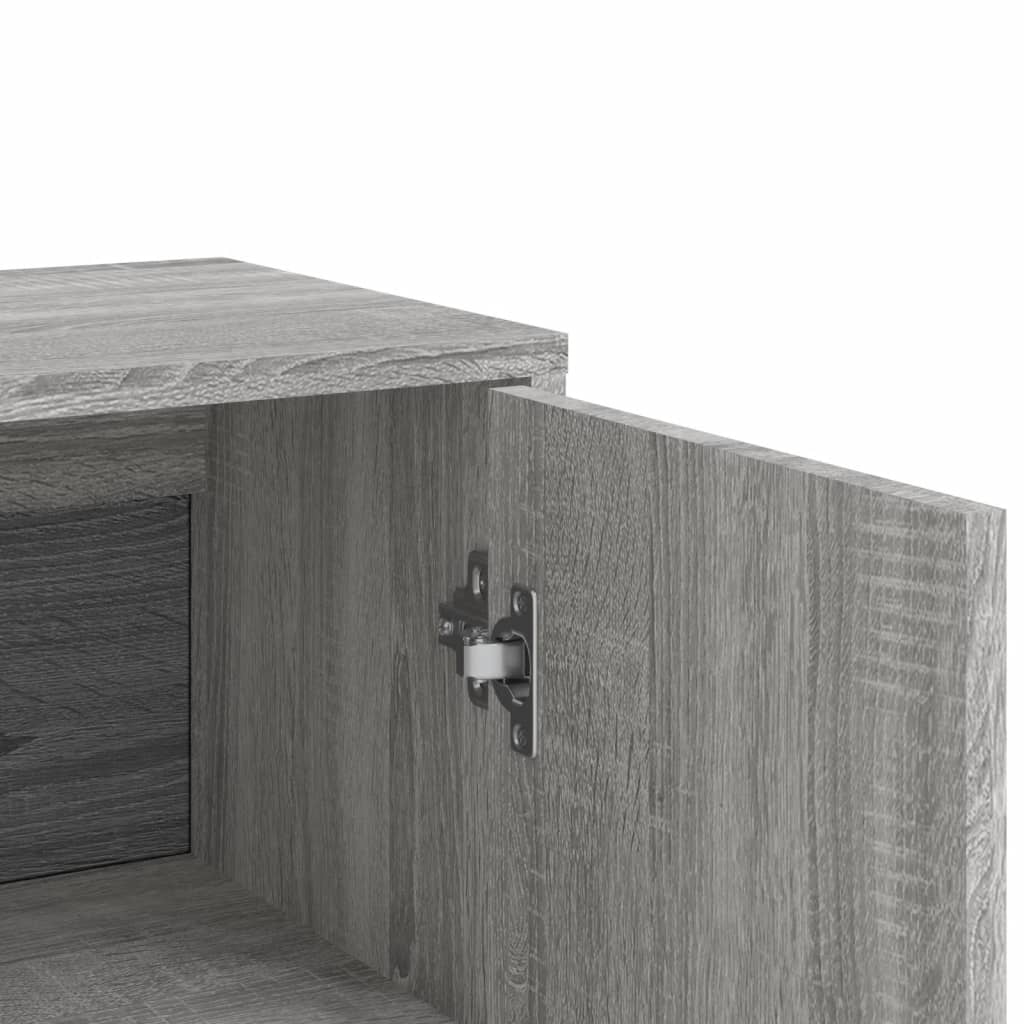 Dressoirs 2 st 60x31x84 cm bewerkt hout grijs sonoma eikenkleur is nu te koop bij PeponiXL, paradijselijk wonen!