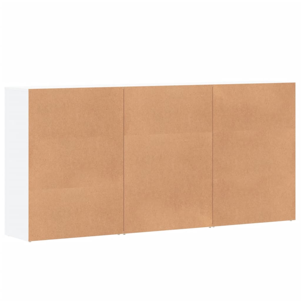 Dressoirs 3 st 60x31x84 cm bewerkt hout wit is nu te koop bij PeponiXL, paradijselijk wonen!