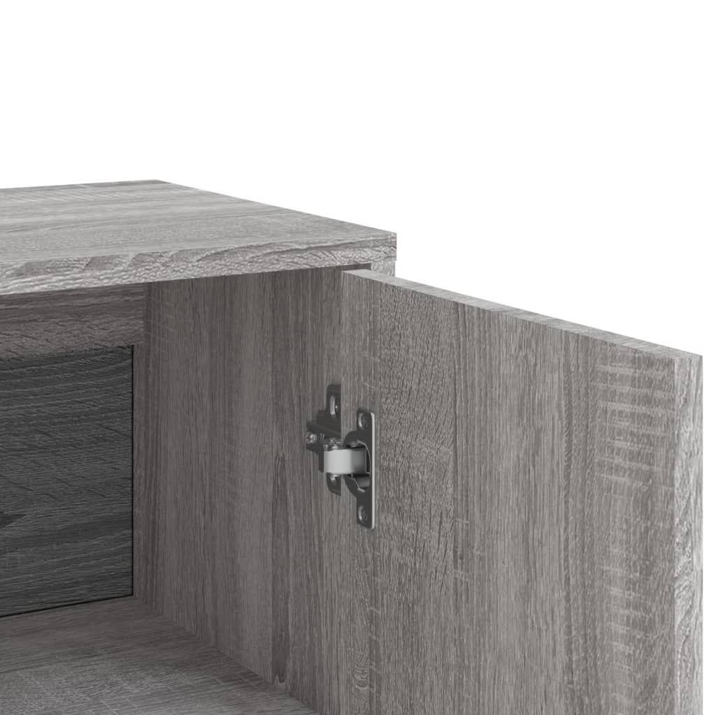 Dressoirs 3 st 60x31x84 cm bewerkt hout grijs sonoma eikenkleur is nu te koop bij PeponiXL, paradijselijk wonen!