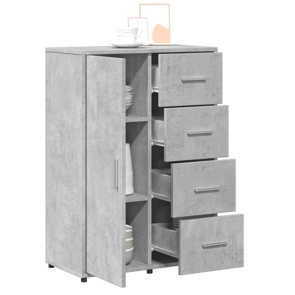 Dressoirs 2 st 60x31x84 cm bewerkt hout betongrijs is nu te koop bij PeponiXL, paradijselijk wonen!