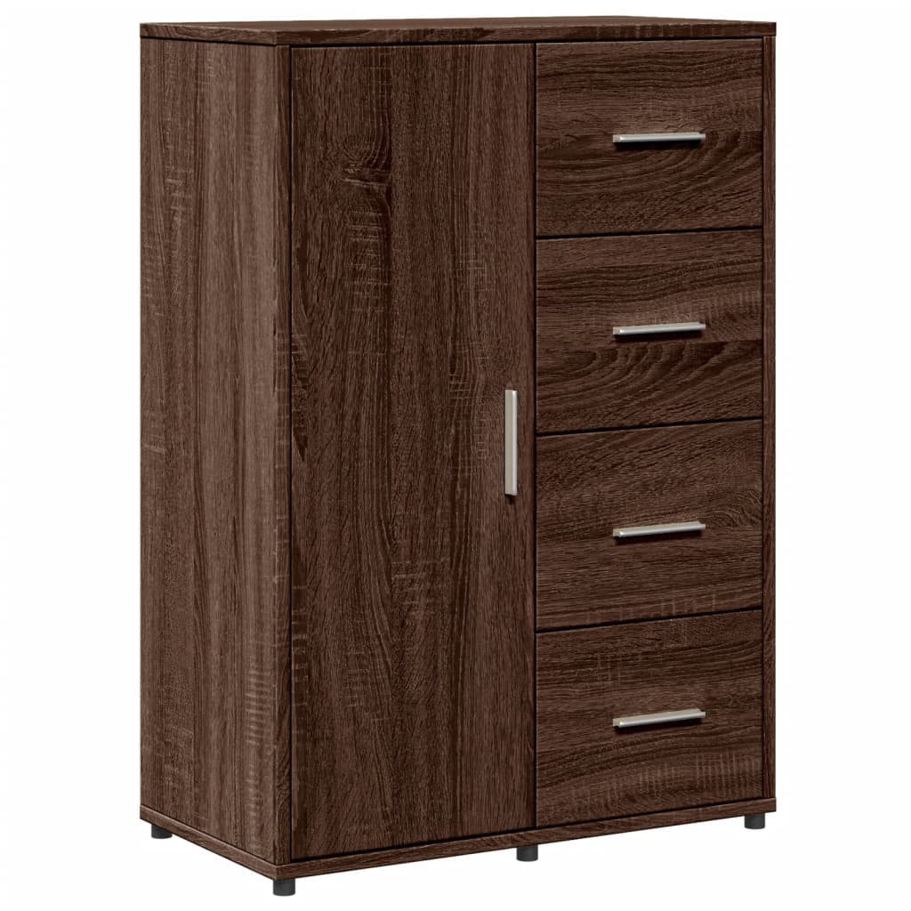 Dressoirs 2 st 60x31x84 cm bewerkt hout bruin eikenkleurig is nu te koop bij PeponiXL, paradijselijk wonen!