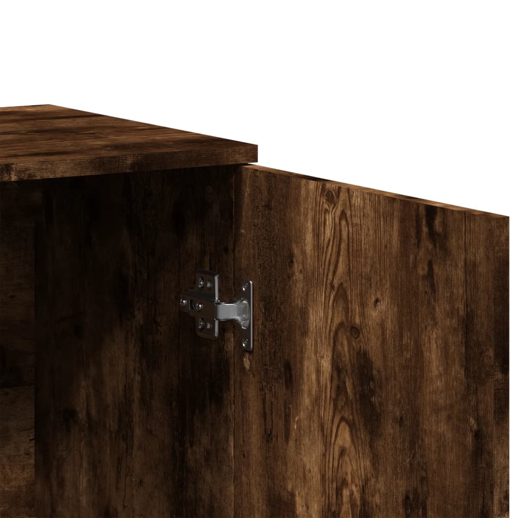 Dressoirs 2 st 79x38x80 cm bewerkt hout gerookt eikenkleurig is nu te koop bij PeponiXL, paradijselijk wonen!