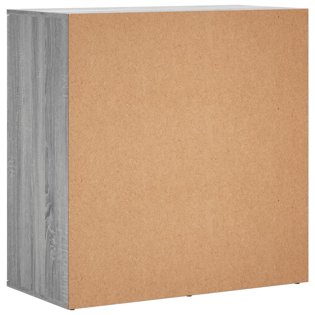 Dressoirs 2 st 79x38x80 cm bewerkt hout grijs sonoma eikenkleur is nu te koop bij PeponiXL, paradijselijk wonen!