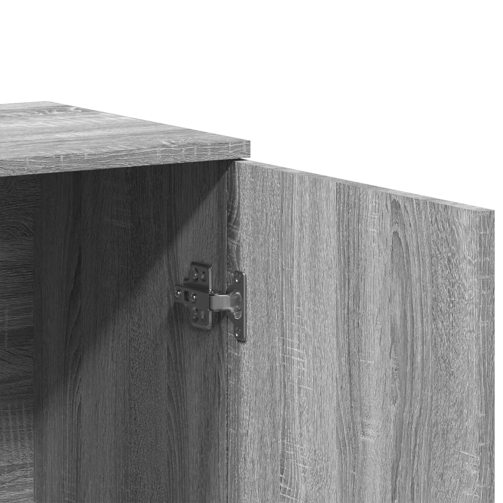 Dressoirs 2 st 79x38x80 cm bewerkt hout grijs sonoma eikenkleur is nu te koop bij PeponiXL, paradijselijk wonen!