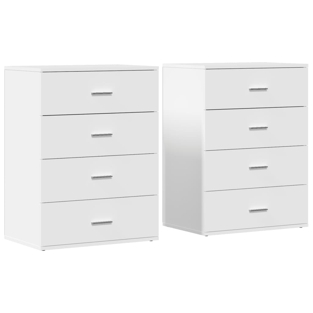 Dressoirs 2 st 60x39x80 cm bewerkt hout wit is nu te koop bij PeponiXL, paradijselijk wonen!