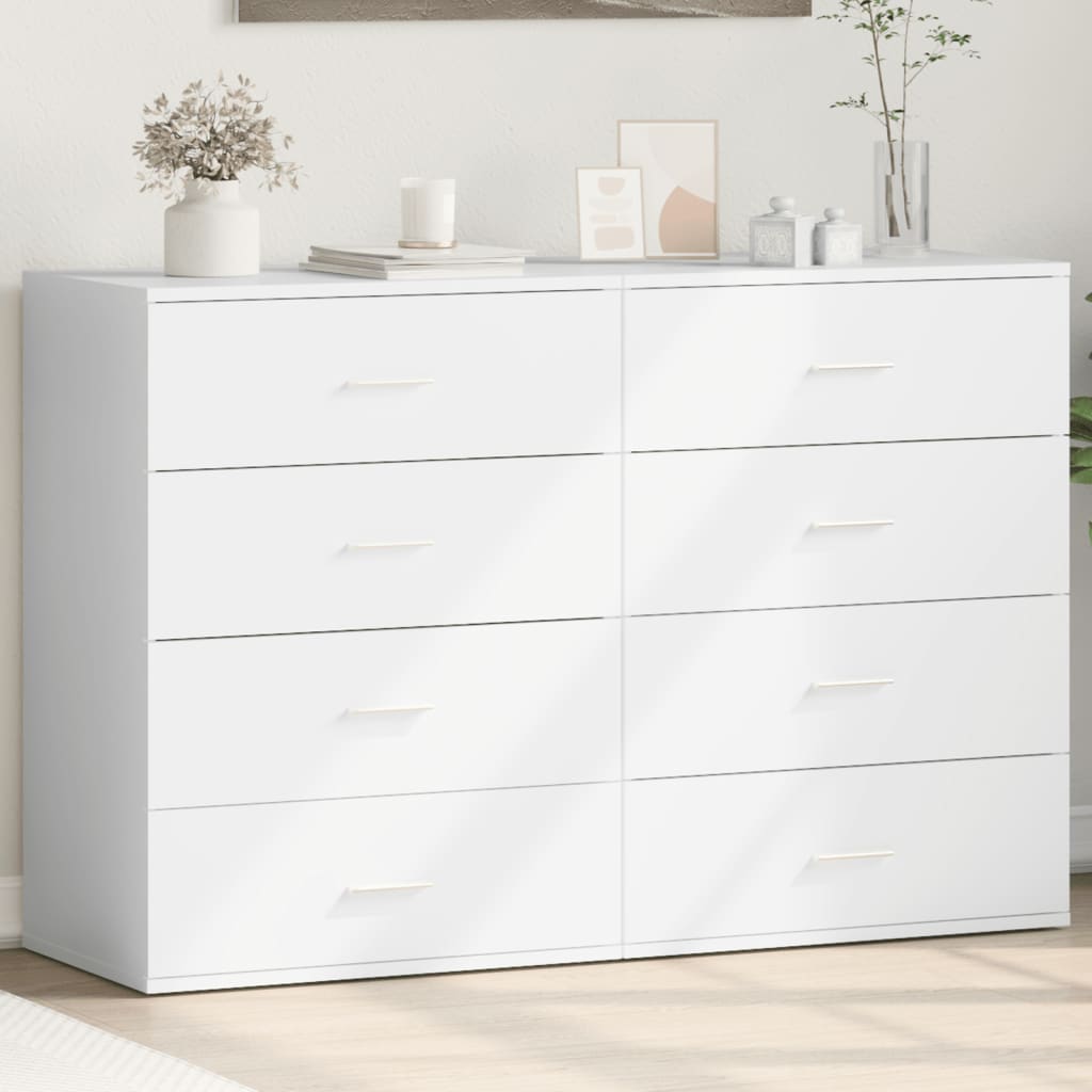 Dressoirs 2 st 60x39x80 cm bewerkt hout wit is nu te koop bij PeponiXL, paradijselijk wonen!
