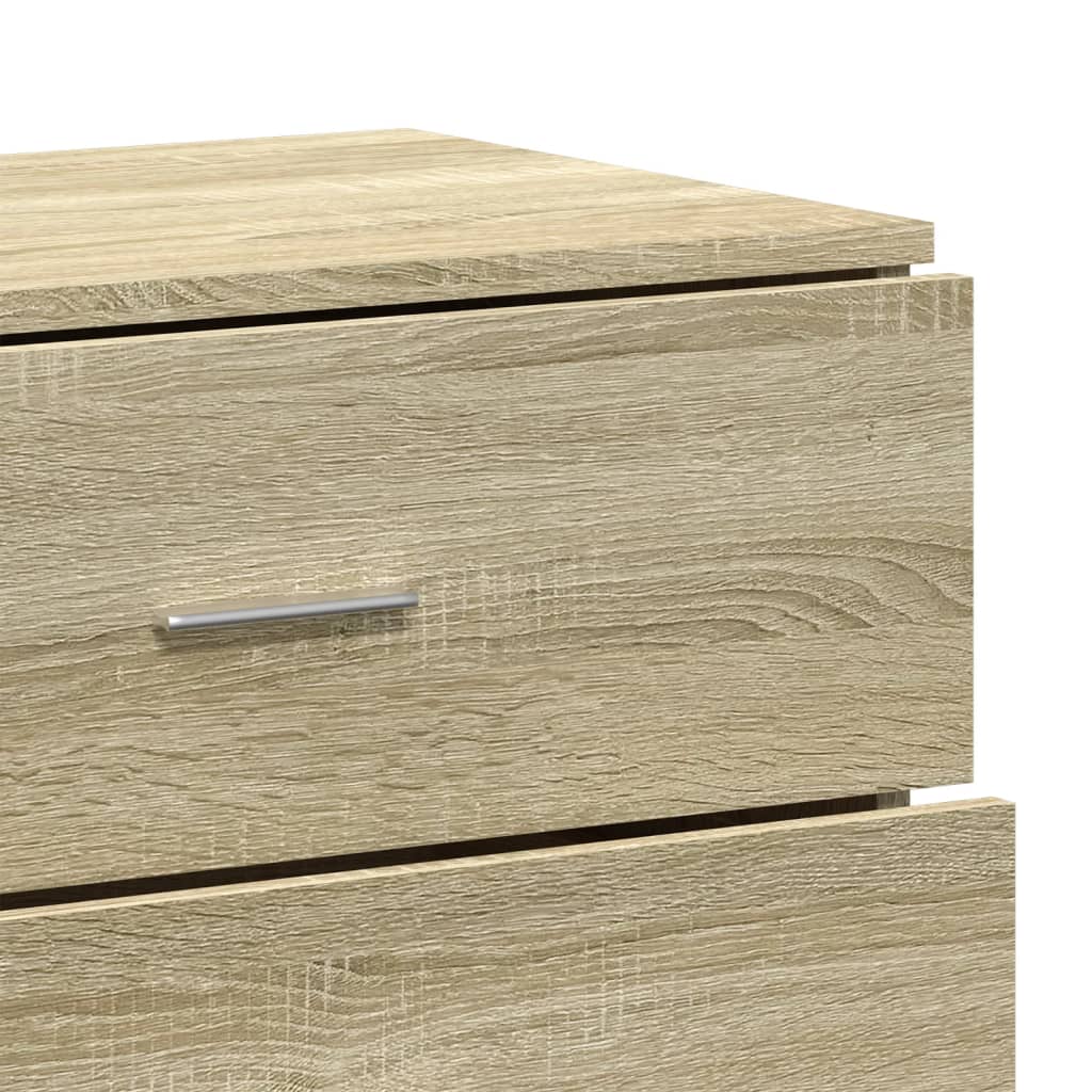 Dressoirs 2 st 60x39x80 cm bewerkt hout sonoma eikenkleurig is nu te koop bij PeponiXL, paradijselijk wonen!