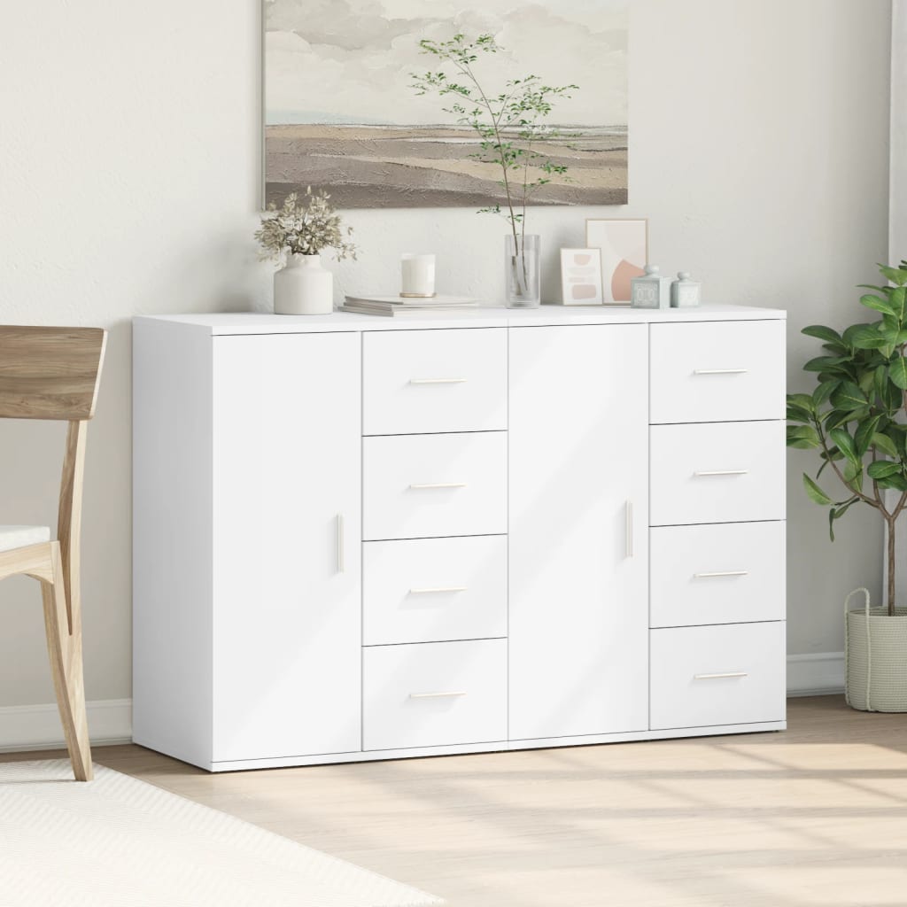 Dressoirs 2 st 59x39x80 cm bewerkt hout wit is nu te koop bij PeponiXL, paradijselijk wonen!