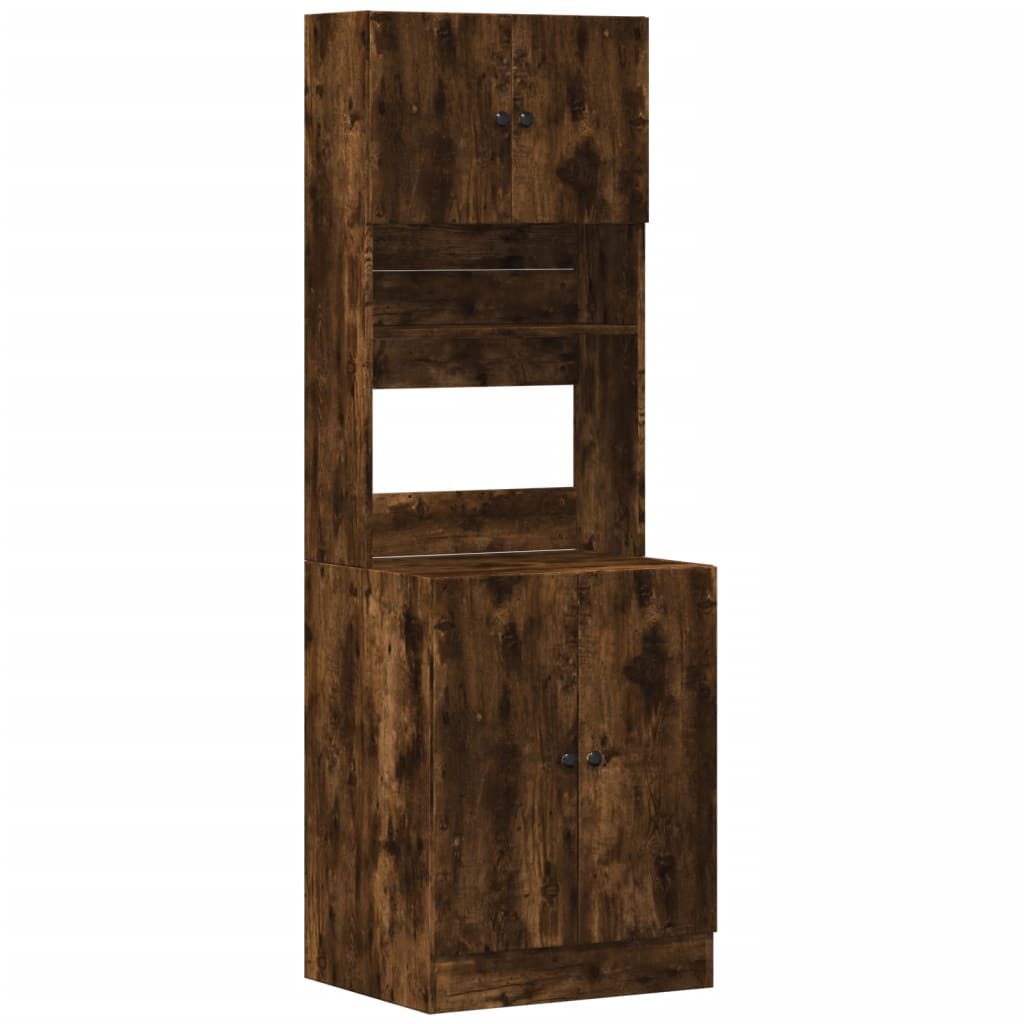 Keukenkast 60x50x180 cm bewerkt hout gerookt eikenkleurig is nu te koop bij PeponiXL, paradijselijk wonen!