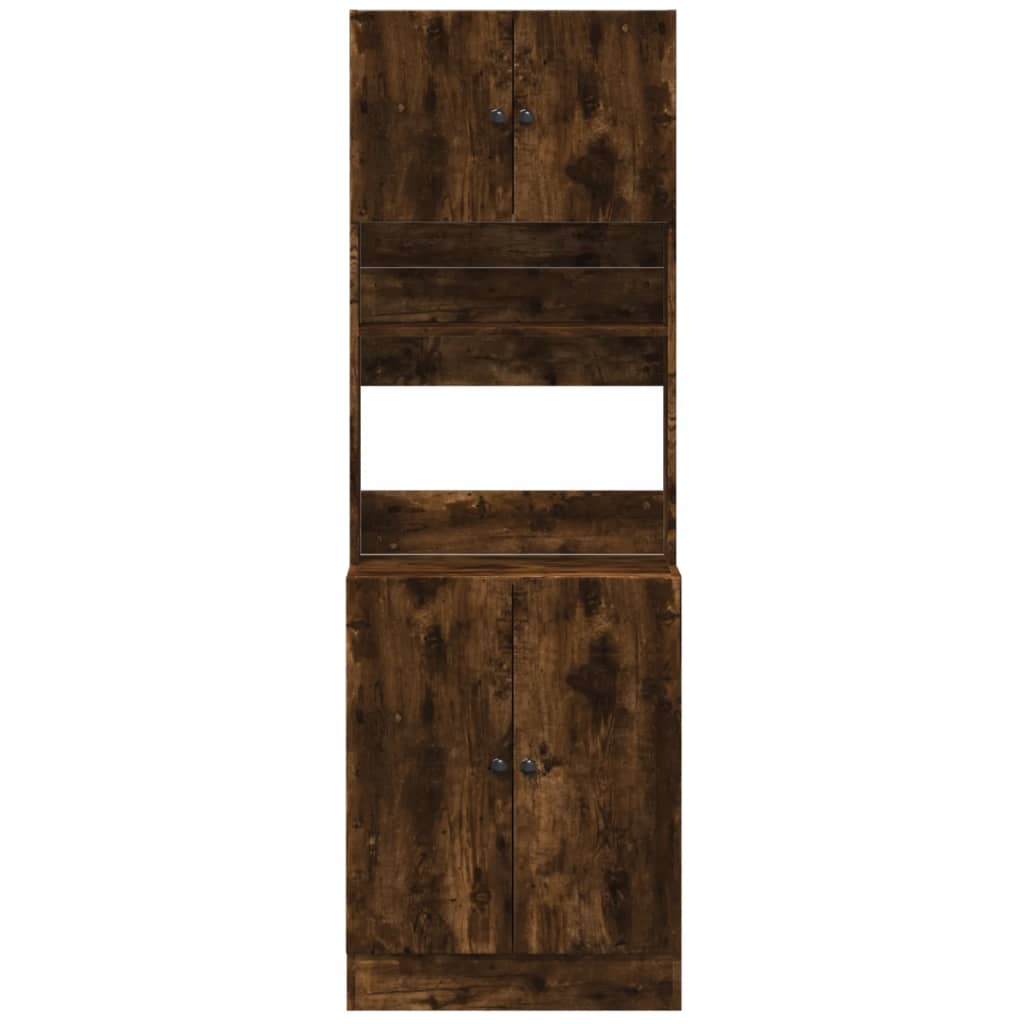Keukenkast 60x50x180 cm bewerkt hout gerookt eikenkleurig is nu te koop bij PeponiXL, paradijselijk wonen!
