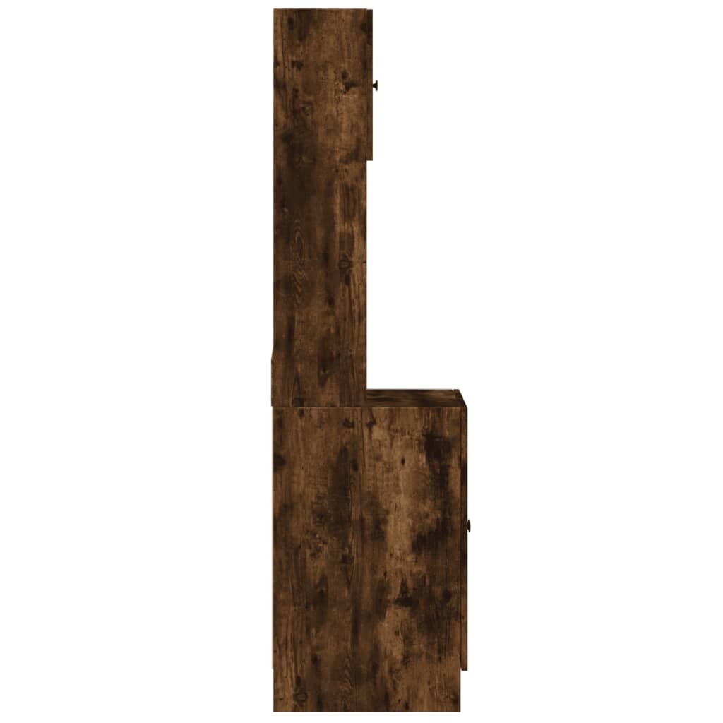 Keukenkast 60x50x180 cm bewerkt hout gerookt eikenkleurig is nu te koop bij PeponiXL, paradijselijk wonen!