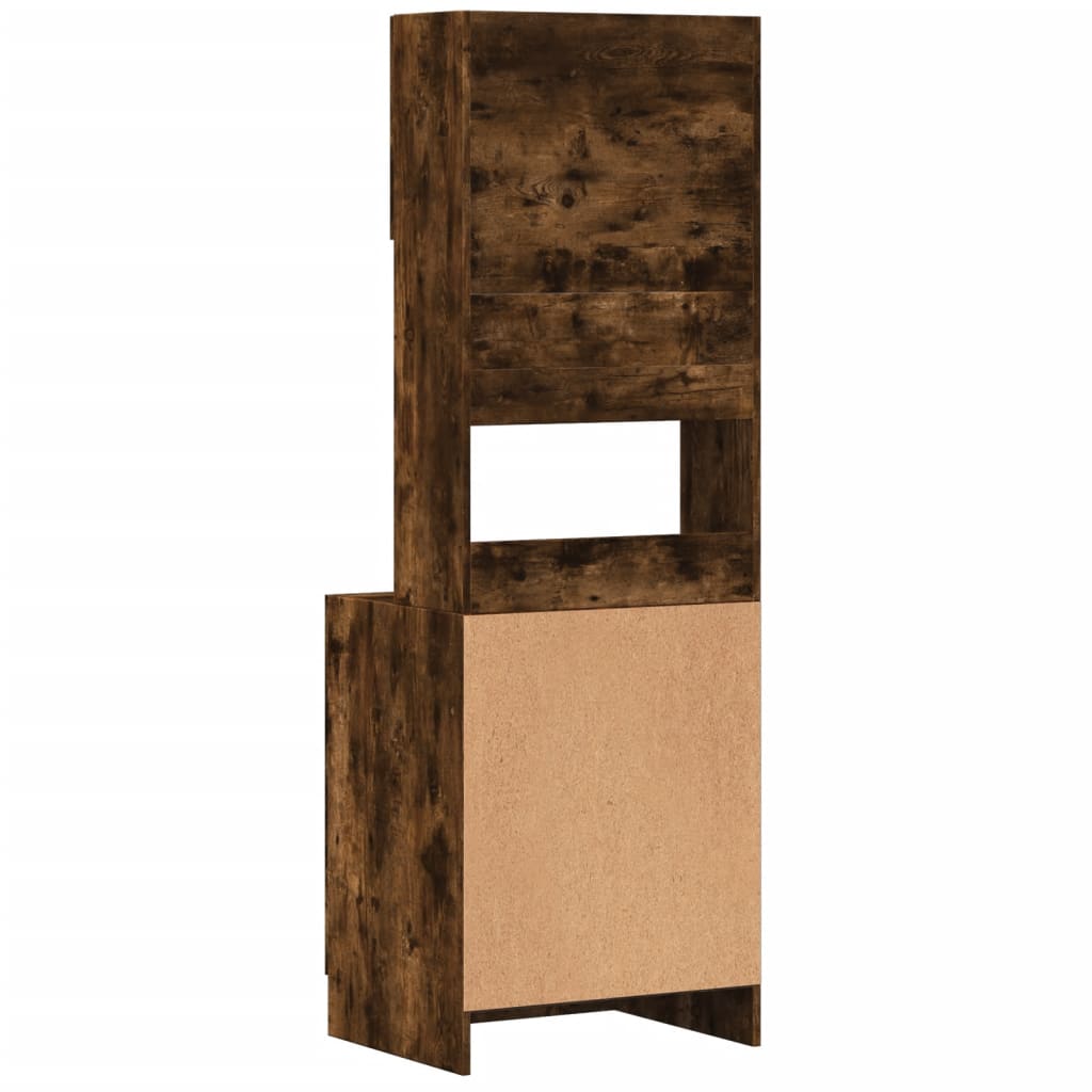 Keukenkast 60x50x180 cm bewerkt hout gerookt eikenkleurig is nu te koop bij PeponiXL, paradijselijk wonen!