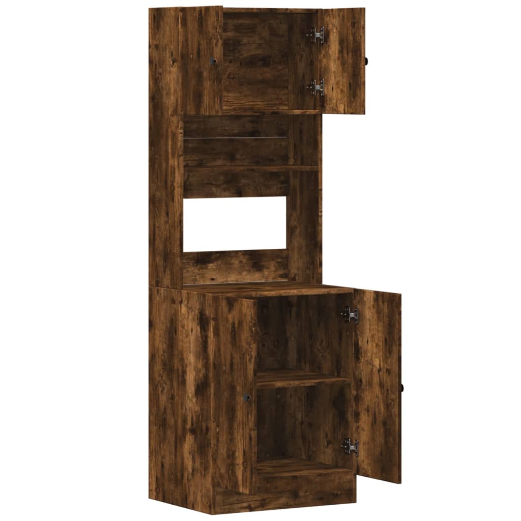 Keukenkast 60x50x180 cm bewerkt hout gerookt eikenkleurig is nu te koop bij PeponiXL, paradijselijk wonen!