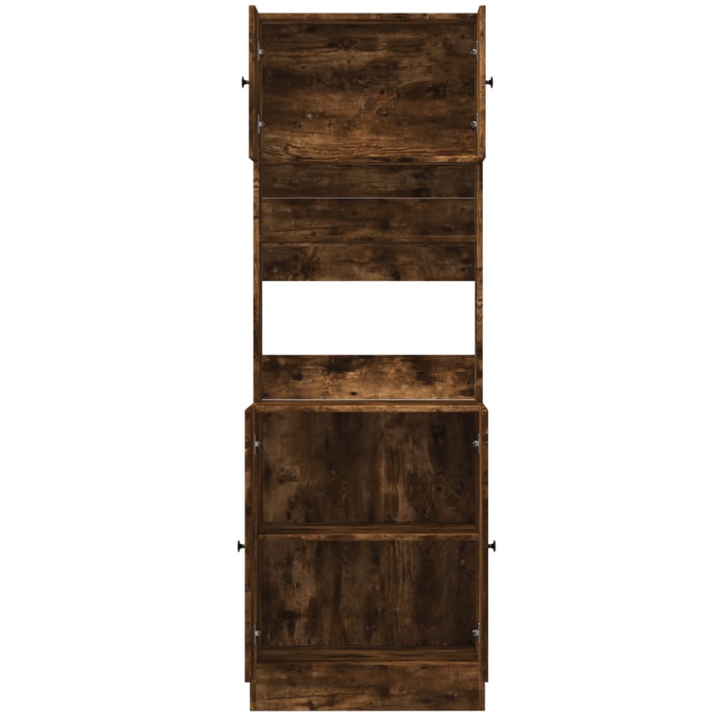 Keukenkast 60x50x180 cm bewerkt hout gerookt eikenkleurig is nu te koop bij PeponiXL, paradijselijk wonen!
