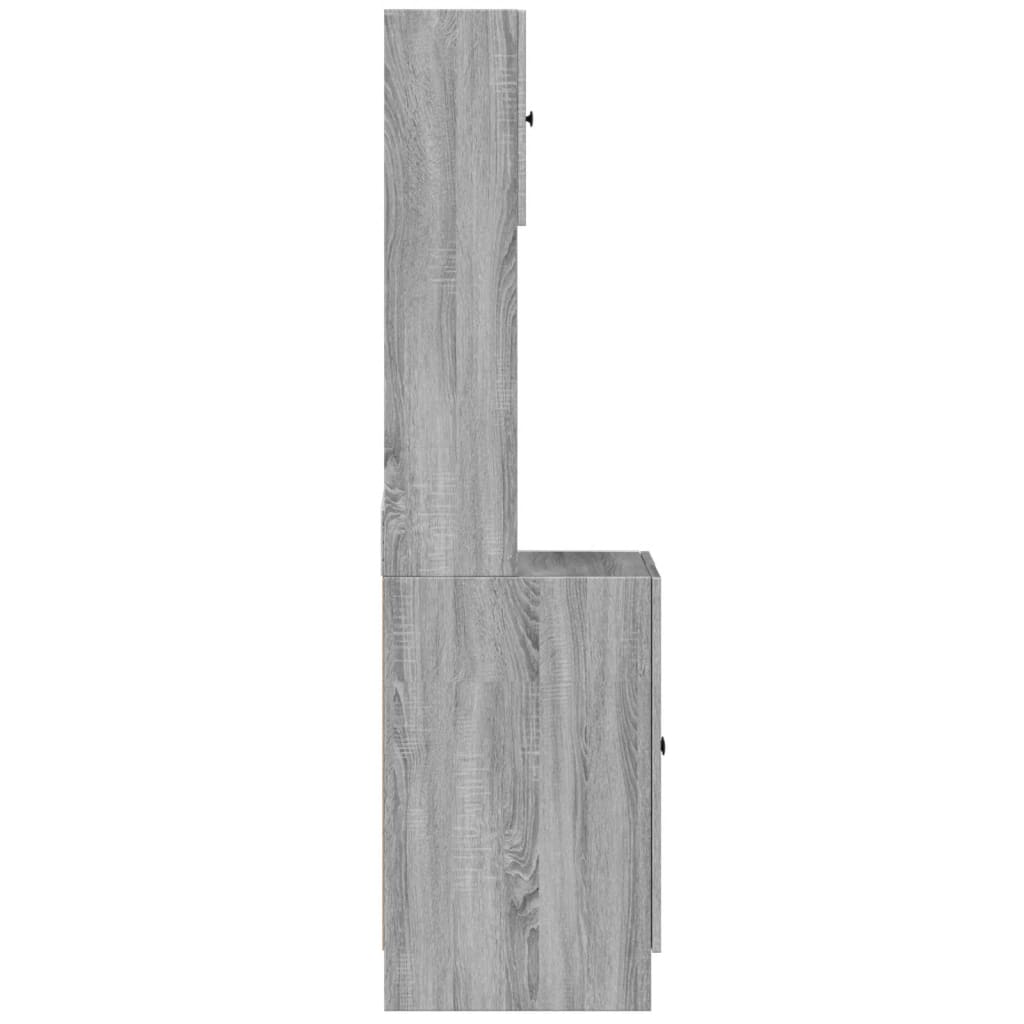 Keukenkast 60x50x180 cm bewerkt hout grijs sonoma eiken is nu te koop bij PeponiXL, paradijselijk wonen!