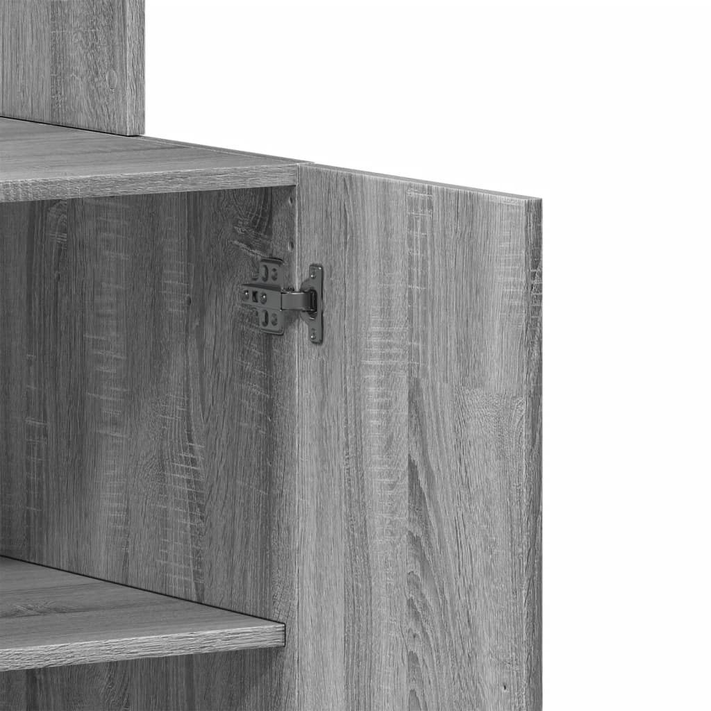 Keukenkast 60x50x180 cm bewerkt hout grijs sonoma eiken is nu te koop bij PeponiXL, paradijselijk wonen!
