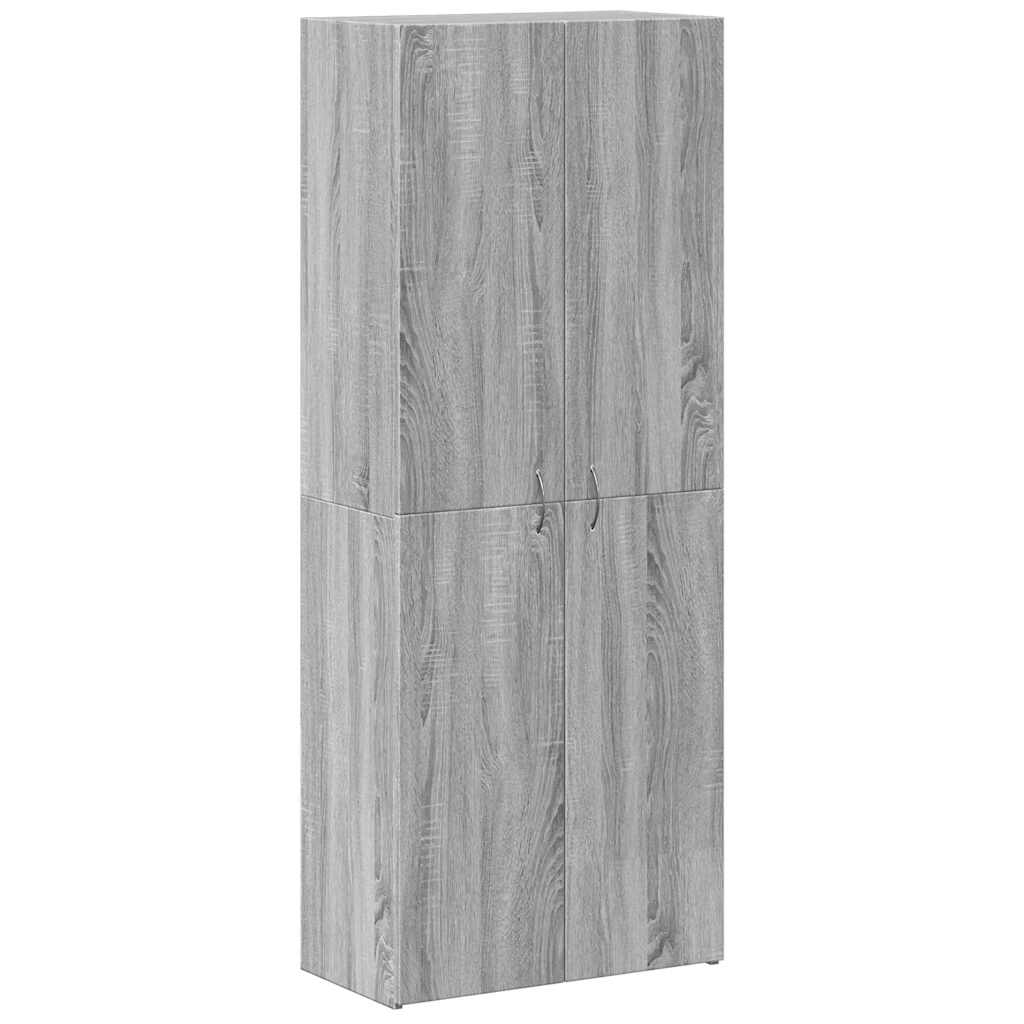 Archiefkast 60x32x153 cm bewerkt hout grijs sonoma eikenkleurig is nu te koop bij PeponiXL, paradijselijk wonen!
