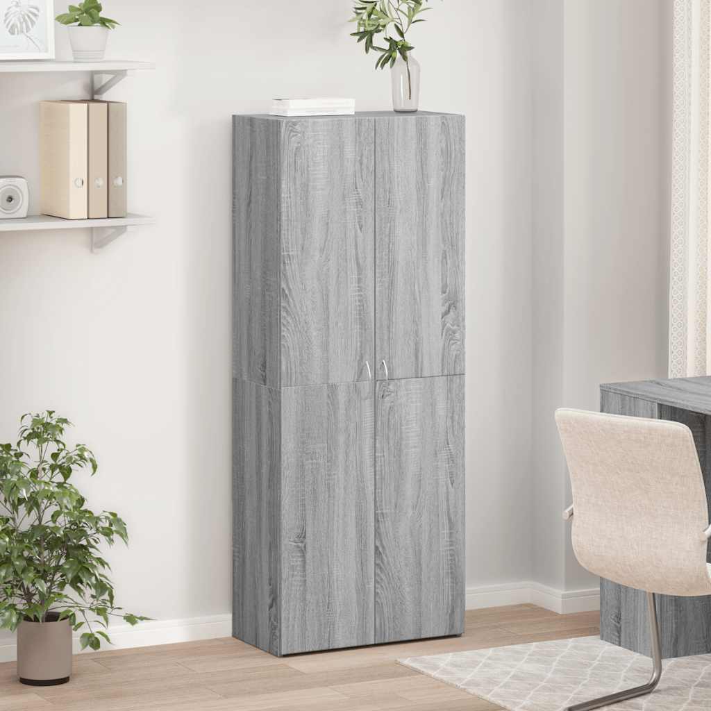 Archiefkast 60x32x153 cm bewerkt hout grijs sonoma eikenkleurig is nu te koop bij PeponiXL, paradijselijk wonen!