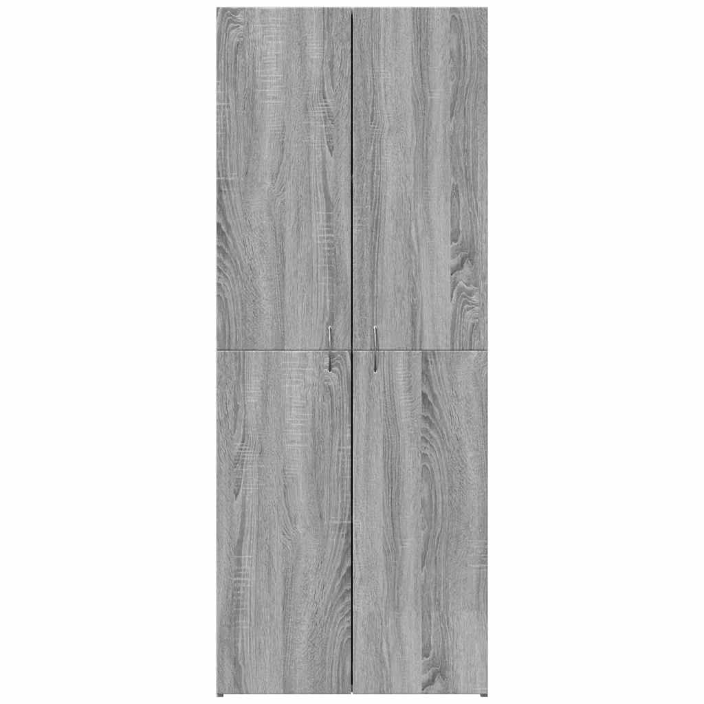 Archiefkast 60x32x153 cm bewerkt hout grijs sonoma eikenkleurig is nu te koop bij PeponiXL, paradijselijk wonen!