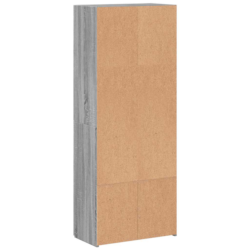 Archiefkast 60x32x153 cm bewerkt hout grijs sonoma eikenkleurig is nu te koop bij PeponiXL, paradijselijk wonen!