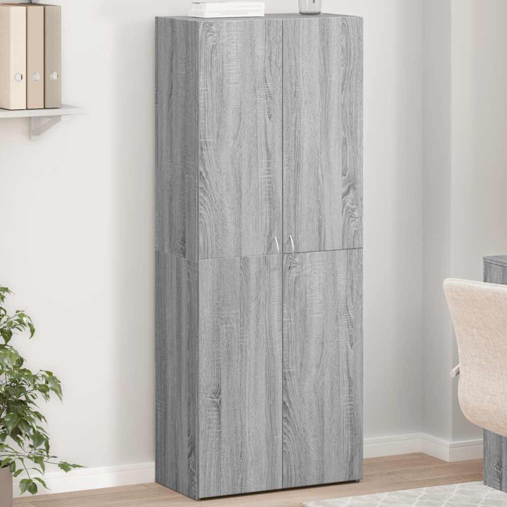 Archiefkast 60x32x153 cm bewerkt hout grijs sonoma eikenkleurig is nu te koop bij PeponiXL, paradijselijk wonen!