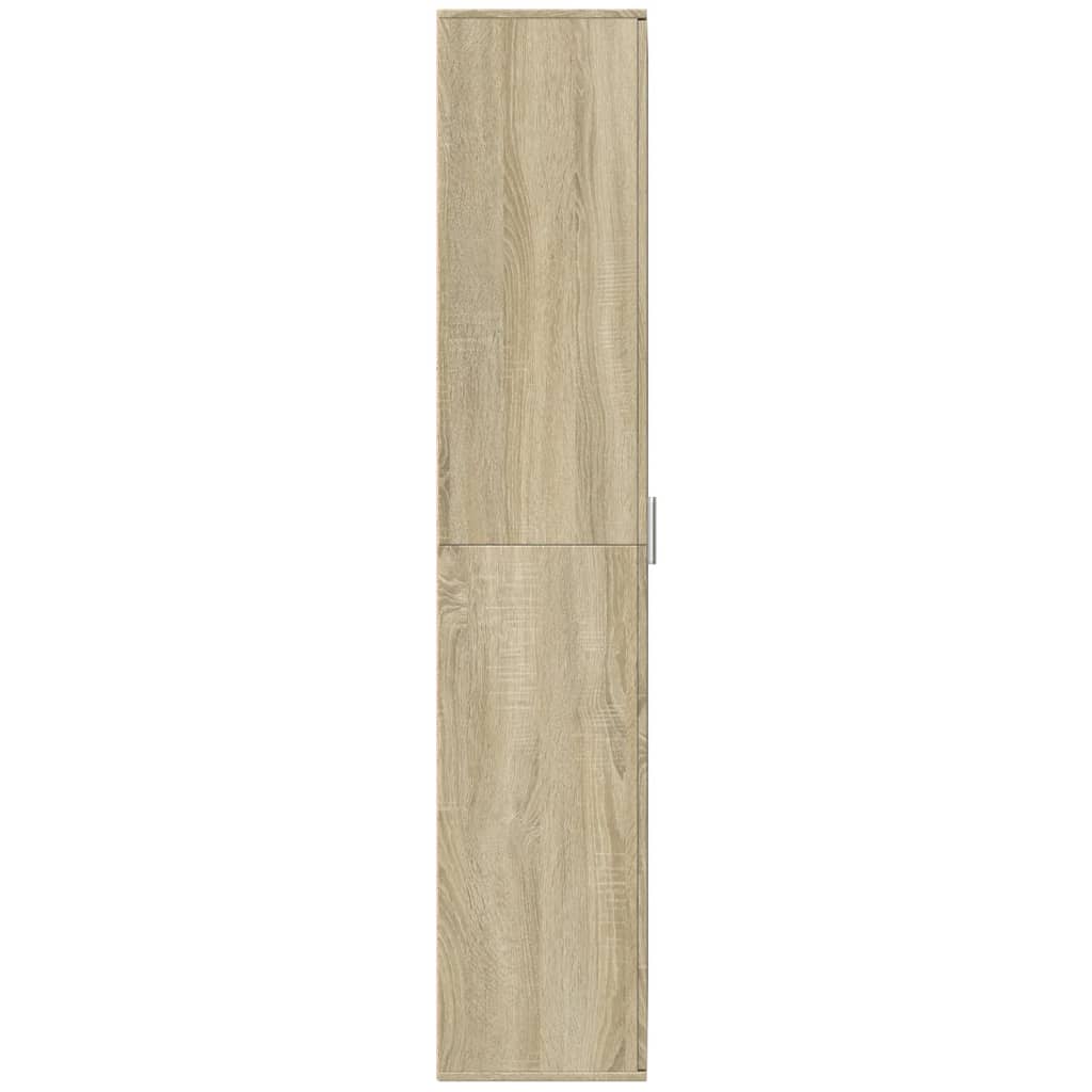 Hoge kast 70x35x180 cm bewerkt hout sonoma eikenkleurig is nu te koop bij PeponiXL, paradijselijk wonen!