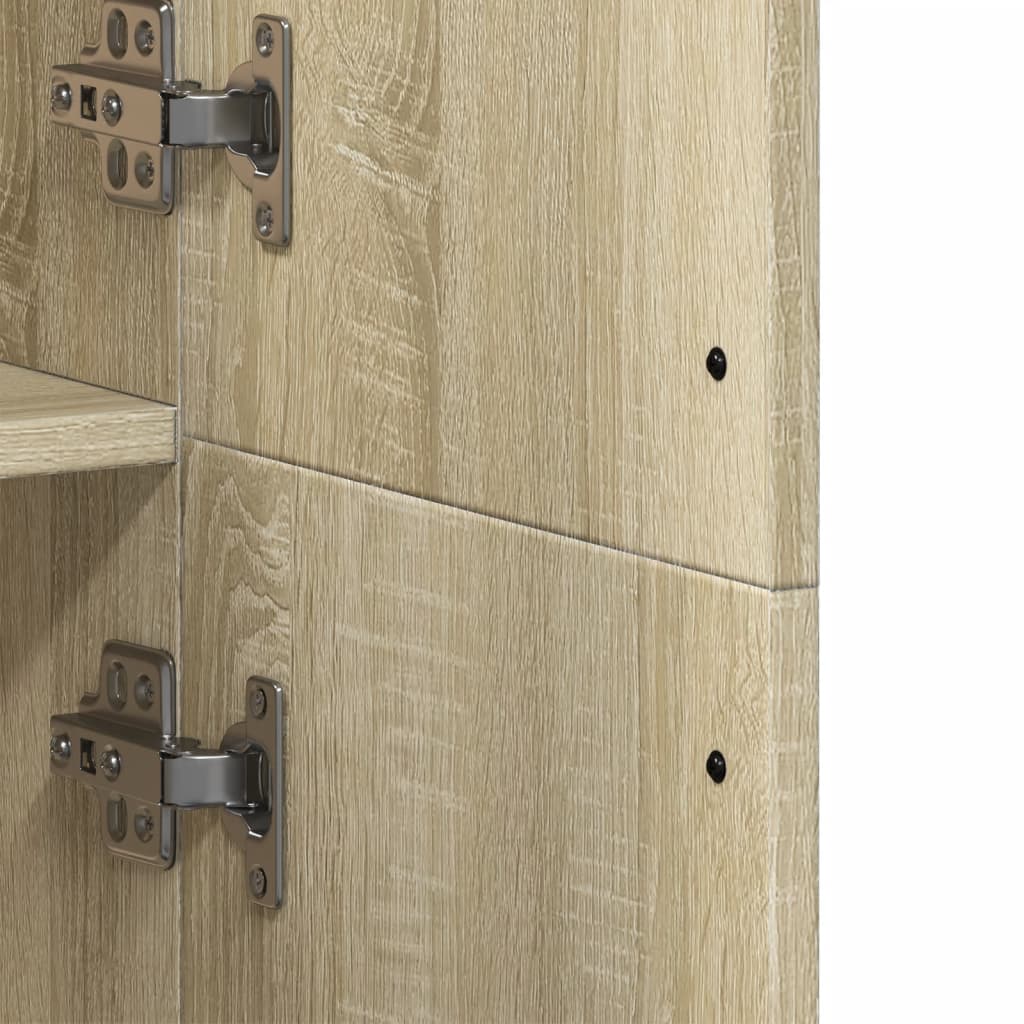 Hoge kast 70x35x180 cm bewerkt hout sonoma eikenkleurig is nu te koop bij PeponiXL, paradijselijk wonen!