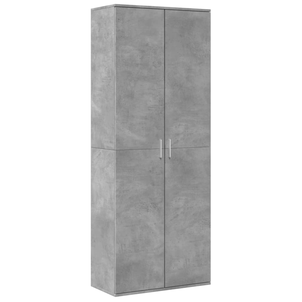 Hoge kast 70x35x180 cm bewerkt hout betongrijs is nu te koop bij PeponiXL, paradijselijk wonen!