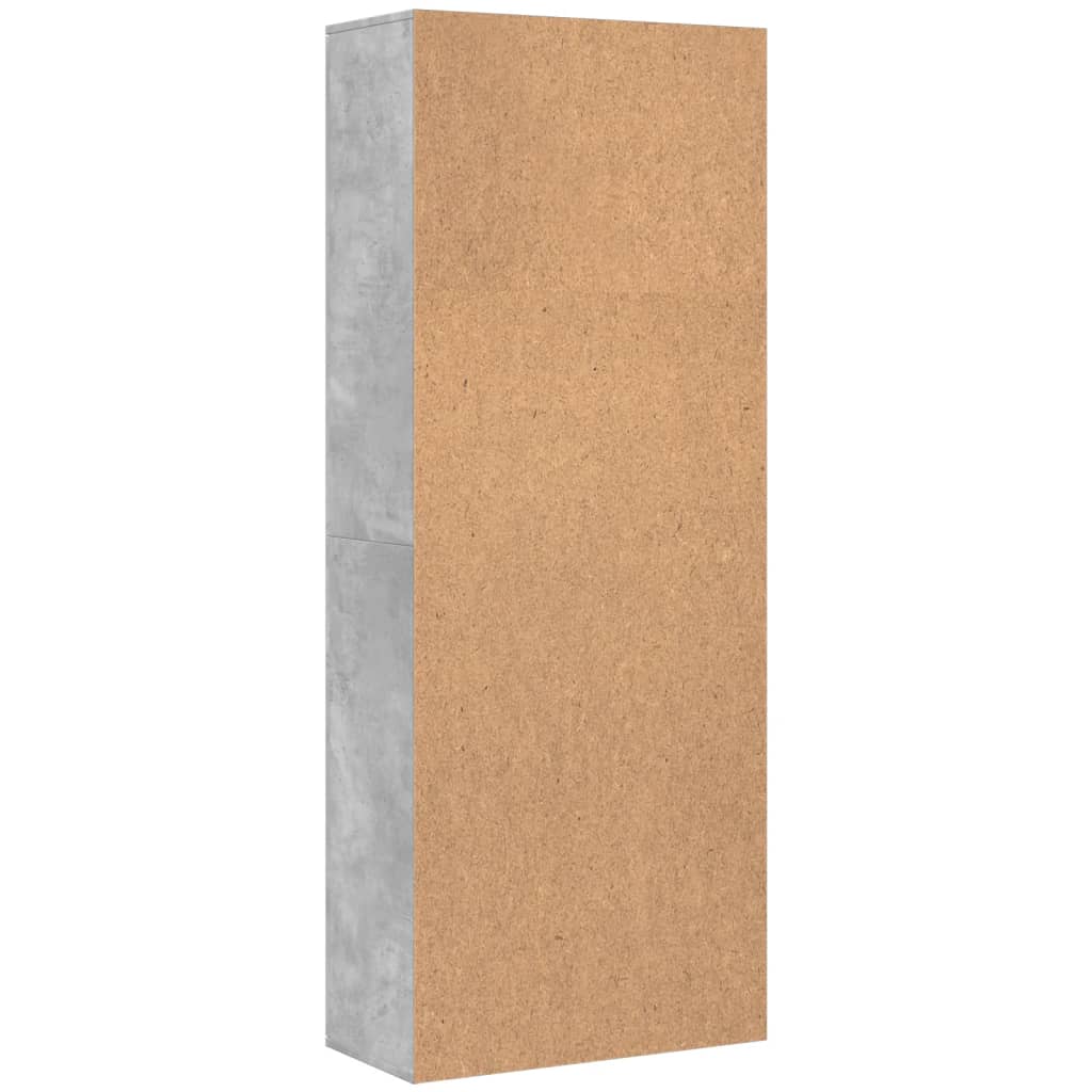 Hoge kast 70x35x180 cm bewerkt hout betongrijs is nu te koop bij PeponiXL, paradijselijk wonen!