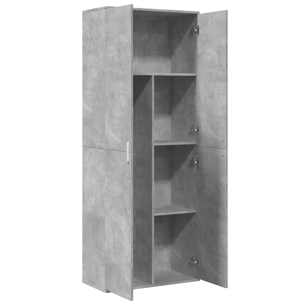 Hoge kast 70x35x180 cm bewerkt hout betongrijs is nu te koop bij PeponiXL, paradijselijk wonen!