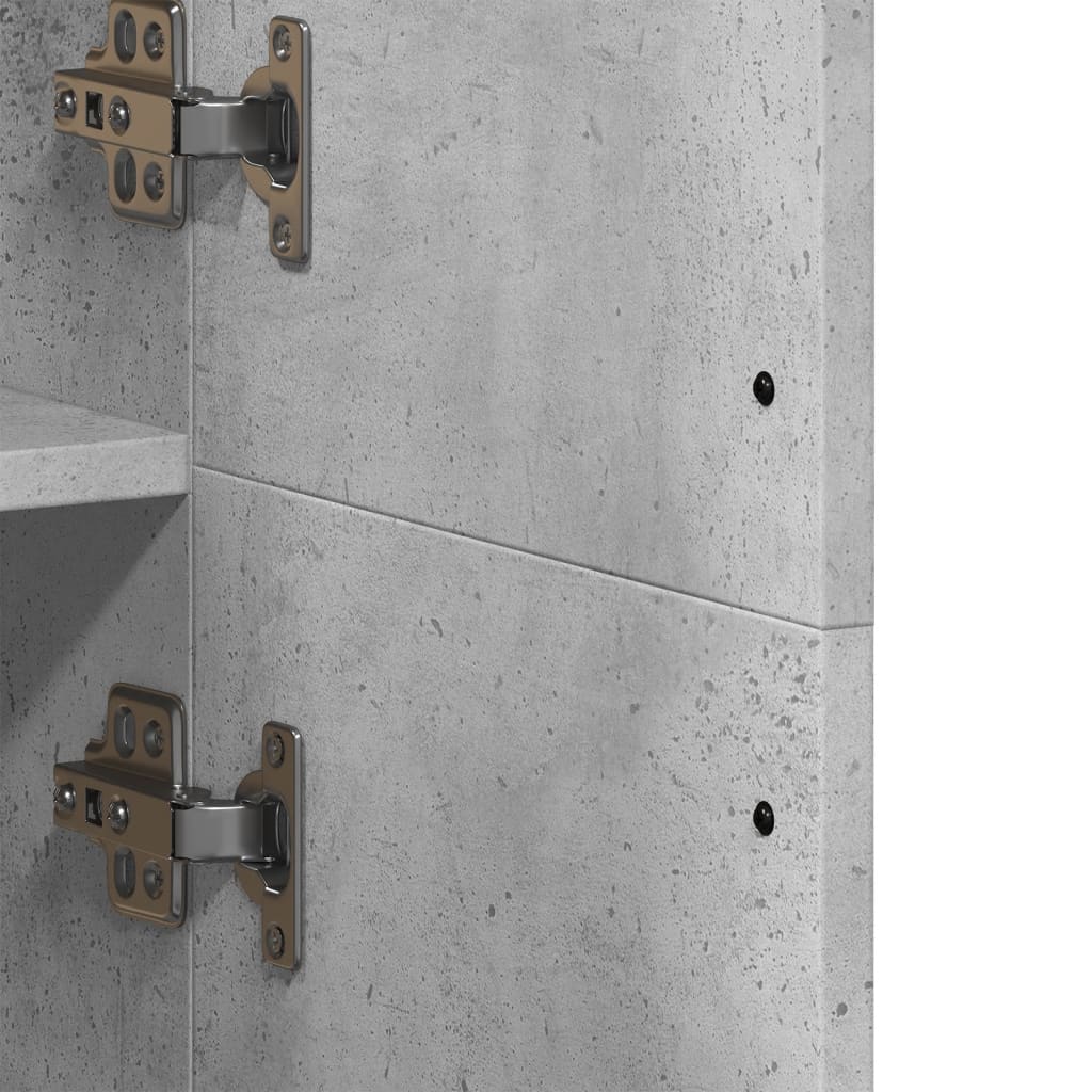 Hoge kast 70x35x180 cm bewerkt hout betongrijs is nu te koop bij PeponiXL, paradijselijk wonen!