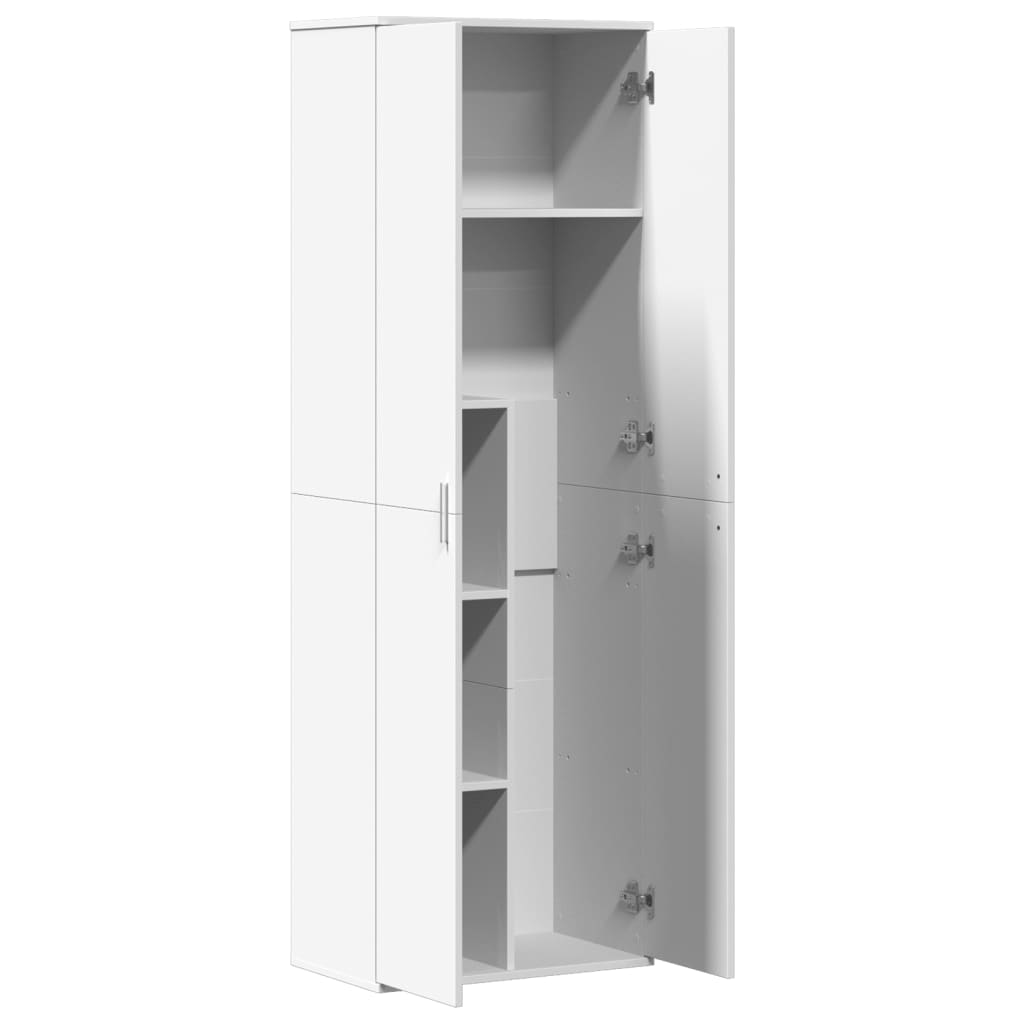 Hoge kast 60x35x180 cm bewerkt hout wit is nu te koop bij PeponiXL, paradijselijk wonen!