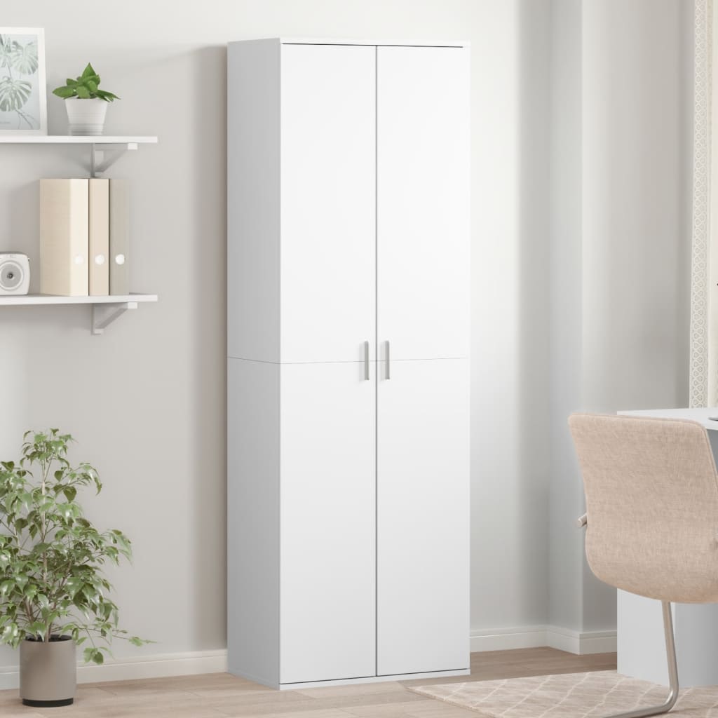 Hoge kast 60x35x180 cm bewerkt hout wit is nu te koop bij PeponiXL, paradijselijk wonen!