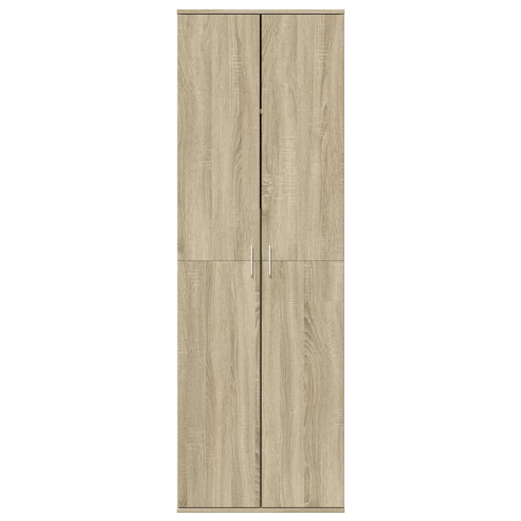 Hoge kast 60x35x180 cm bewerkt hout sonoma eikenkleurig is nu te koop bij PeponiXL, paradijselijk wonen!