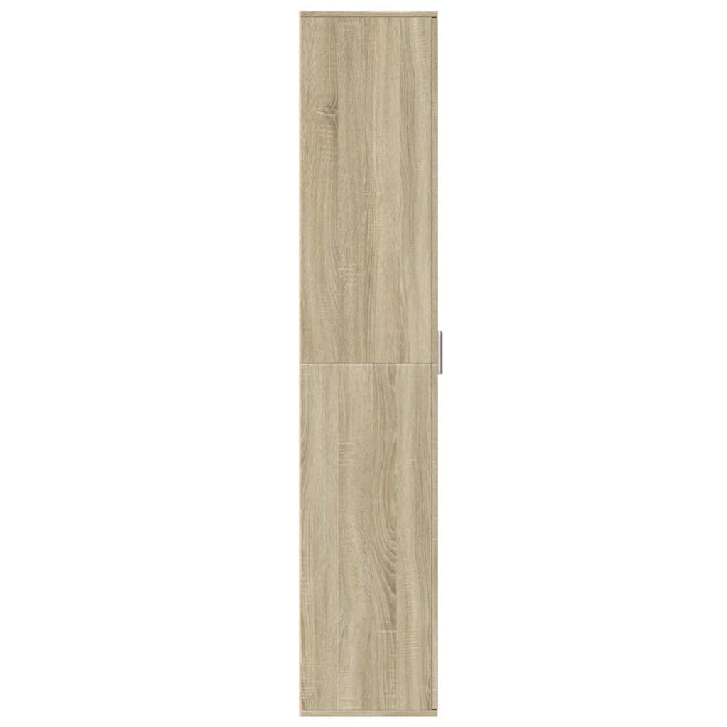 Hoge kast 60x35x180 cm bewerkt hout sonoma eikenkleurig is nu te koop bij PeponiXL, paradijselijk wonen!