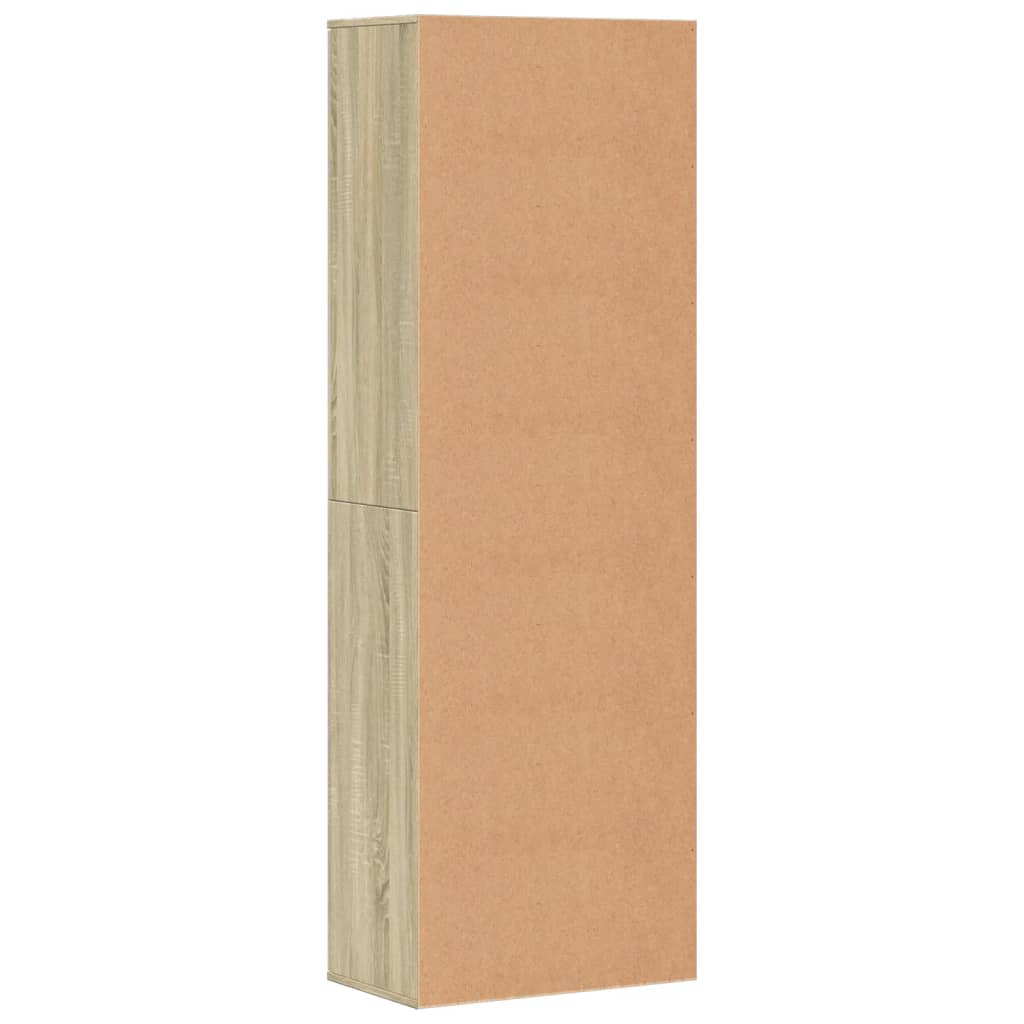 Hoge kast 60x35x180 cm bewerkt hout sonoma eikenkleurig is nu te koop bij PeponiXL, paradijselijk wonen!