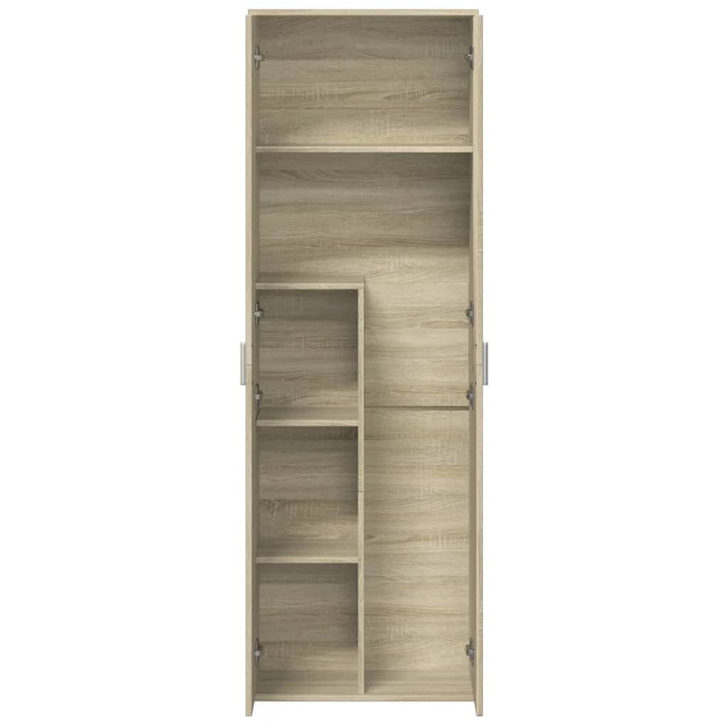 Hoge kast 60x35x180 cm bewerkt hout sonoma eikenkleurig is nu te koop bij PeponiXL, paradijselijk wonen!