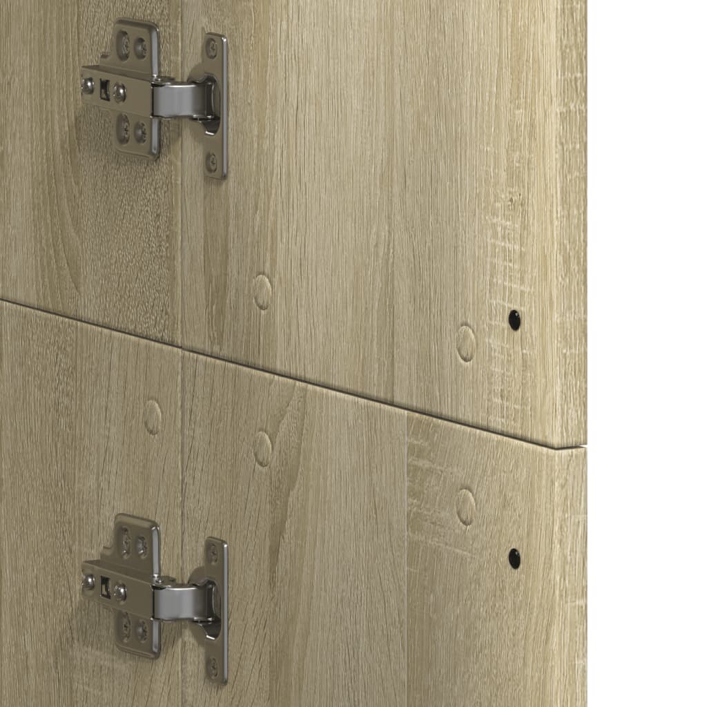 Hoge kast 60x35x180 cm bewerkt hout sonoma eikenkleurig is nu te koop bij PeponiXL, paradijselijk wonen!