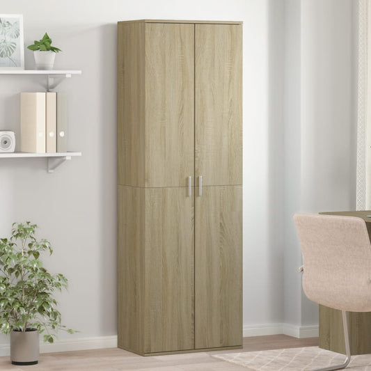 Hoge kast 60x35x180 cm bewerkt hout sonoma eikenkleurig is nu te koop bij PeponiXL, paradijselijk wonen!