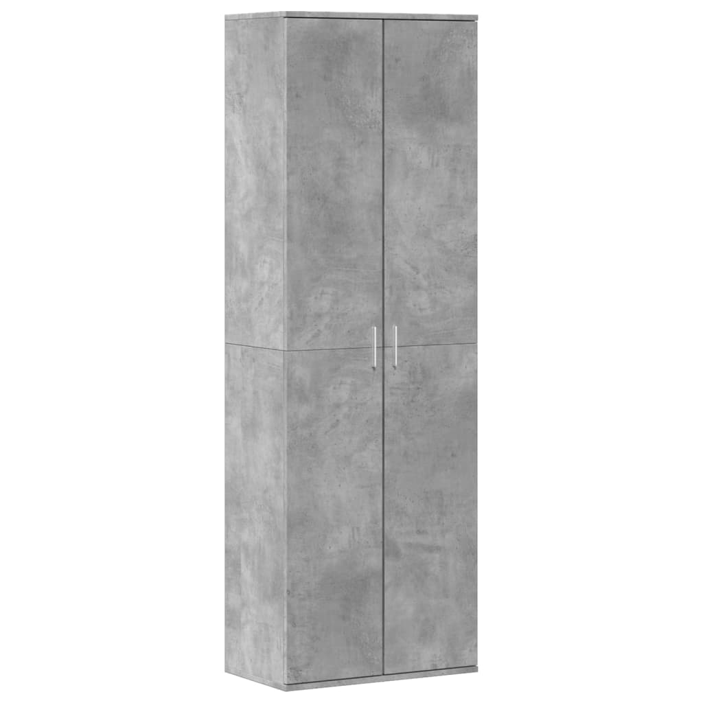 Hoge kast 60x35x180 cm bewerkt hout betongrijs is nu te koop bij PeponiXL, paradijselijk wonen!